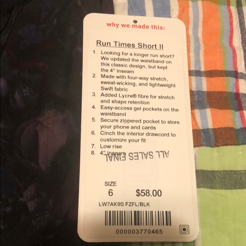 NWT lululemon shorts